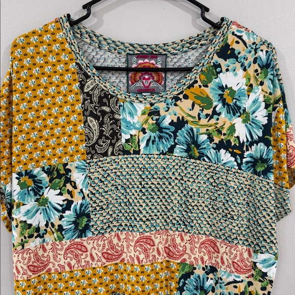 NWT Johnny Was Paisley patch relaxed fit boho shift dress - Picture 4 of 8